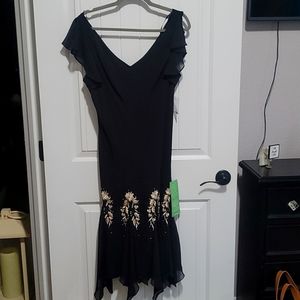 Black Embroidered Dress